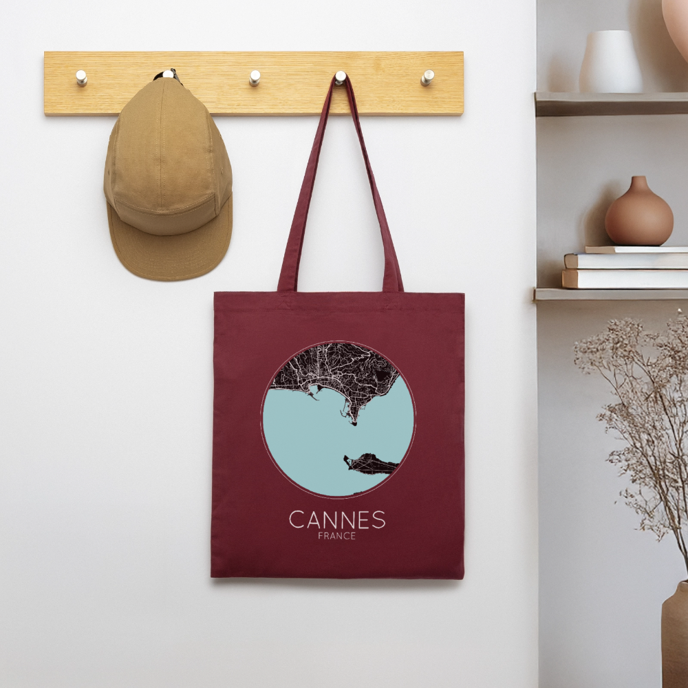 Tote Bag Cannes Bio – Plan de Cannes - bordeaux