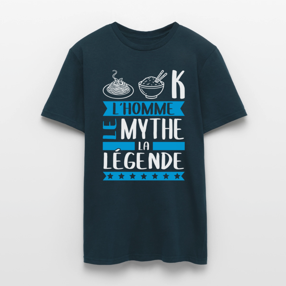 T-shirt homme Patrick rébus – L’homme, le mythe, la légende - marine