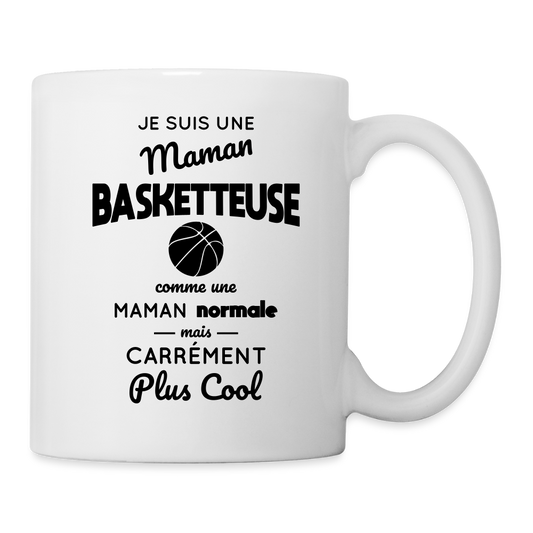 Mug blanc - Maman basketteuse plus cool - blanc