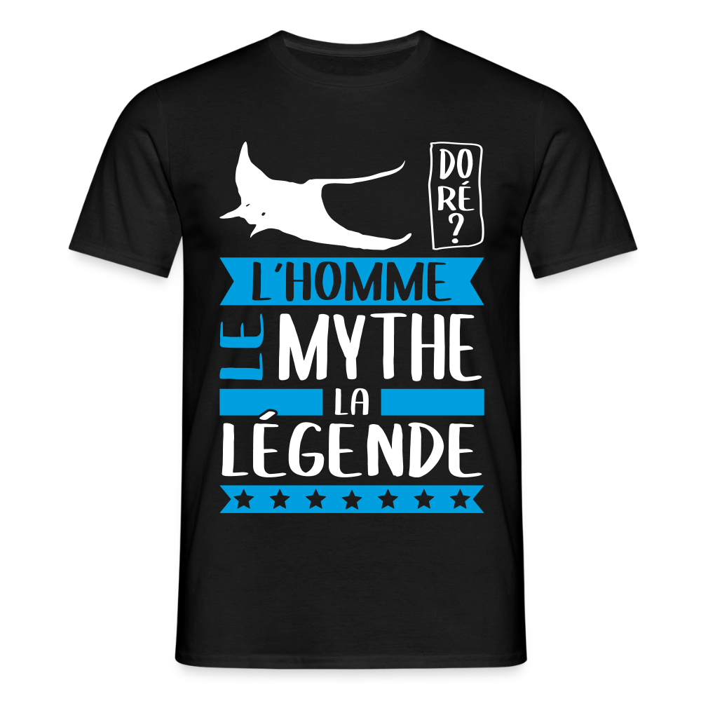 T-shirt homme Rémi rébus – L’homme, le mythe, la légende - noir
