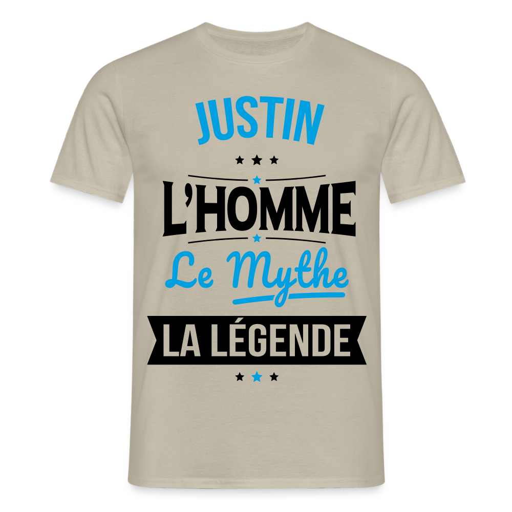 T-shirt Homme - Justin - l'Homme - le Mythe - la Légende - beige sable