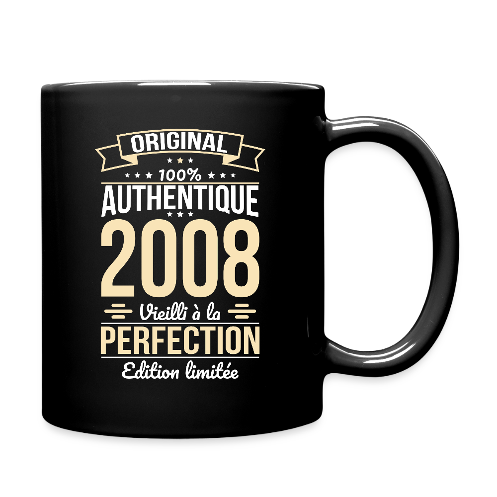 Mug anniversaire homme 18 ans – Original 2008 - noir