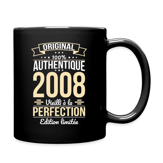 Mug anniversaire homme 18 ans – Original 2008 - noir