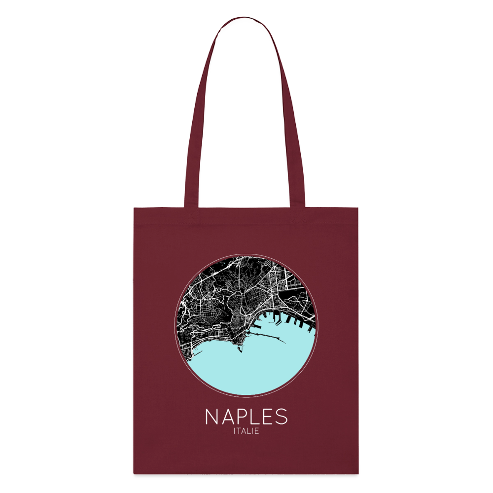 Tote Bag Naples Bio – Plan de Naples - bordeaux