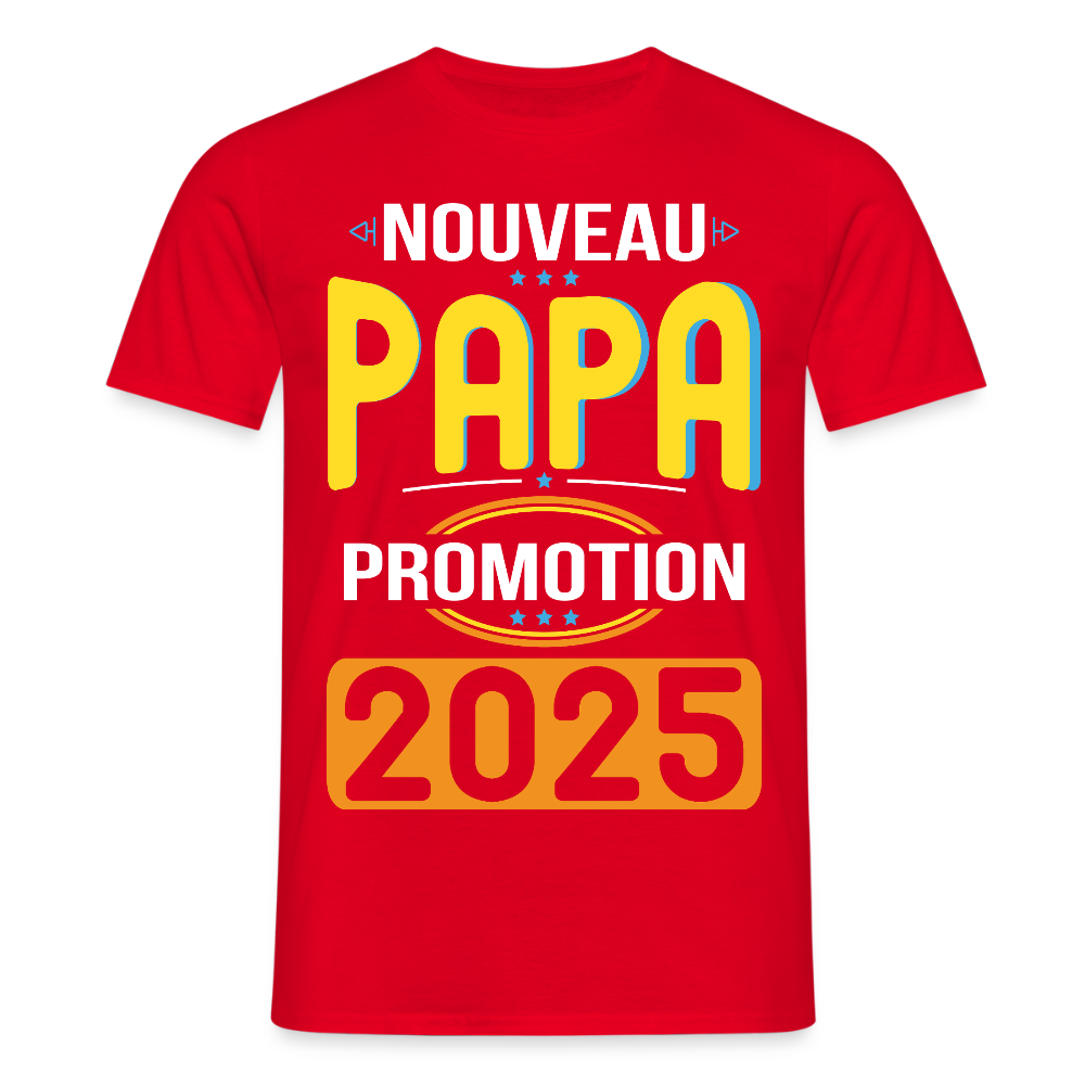T-shirt Homme - Nouveau Papa - Promotion 2025 - rouge