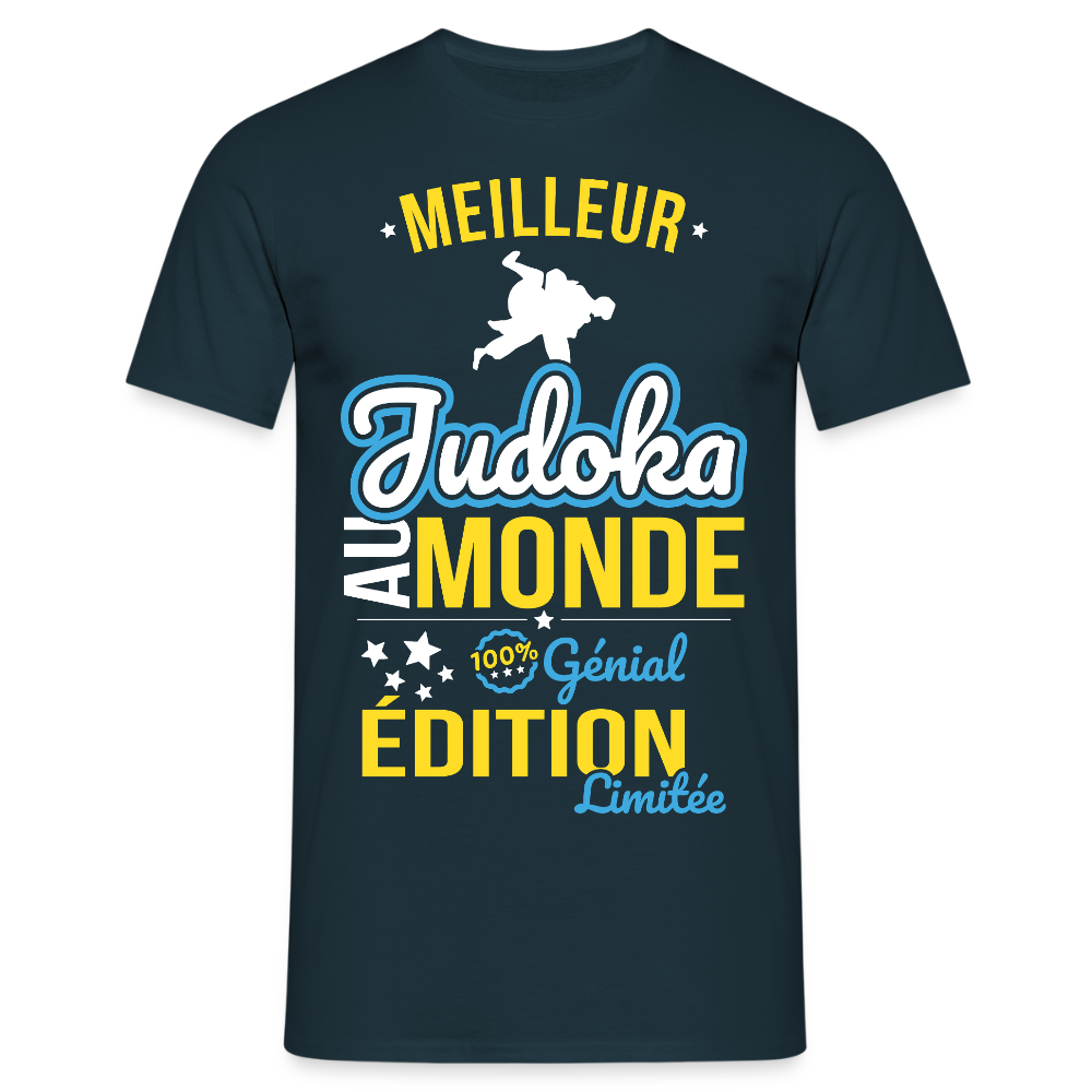 T-shirt Homme - Meilleur Judoka au monde - 100% génial - marine