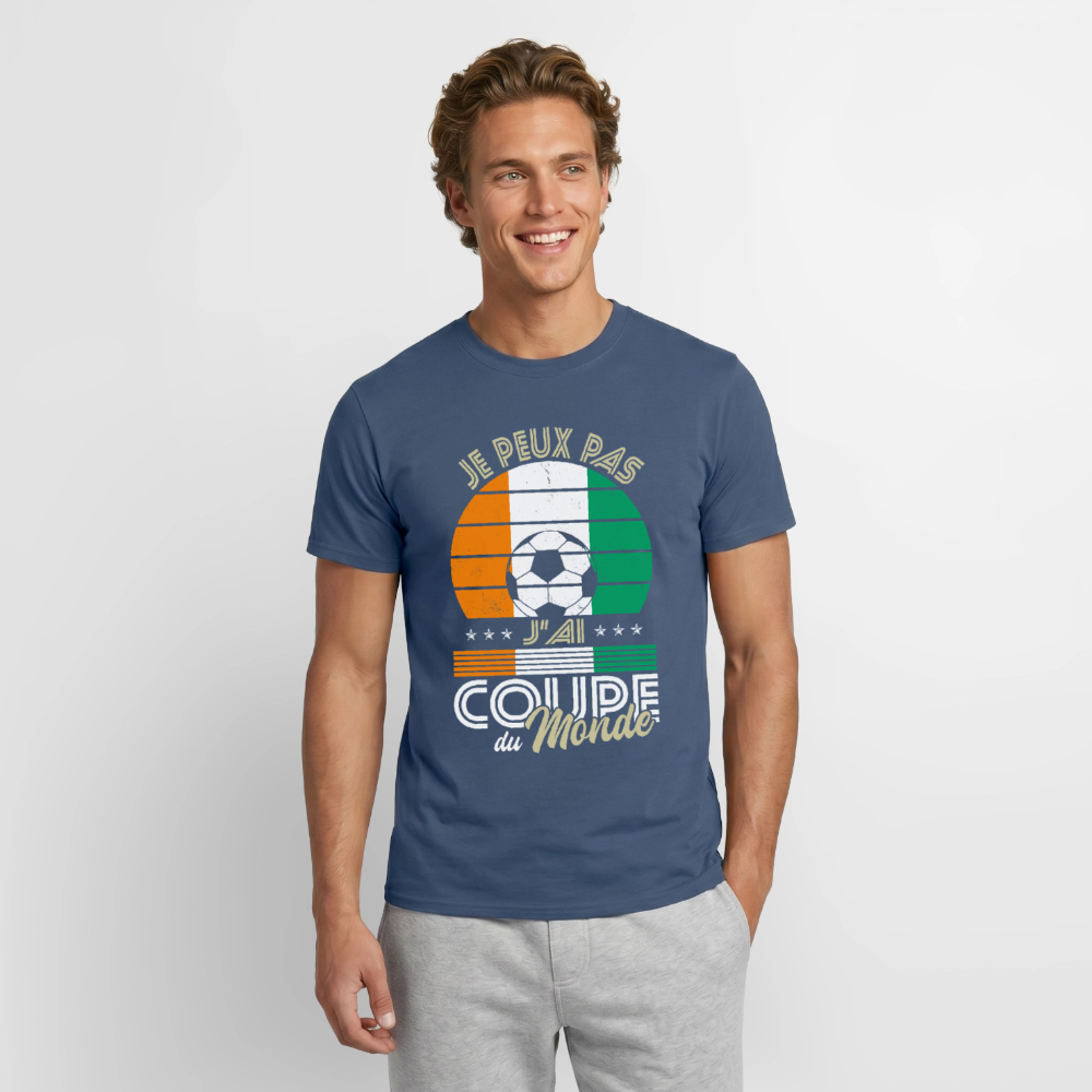T-shirt Homme - Je peux pas j'ai Coupe du Monde - Côte d’Ivoire - denim foncé