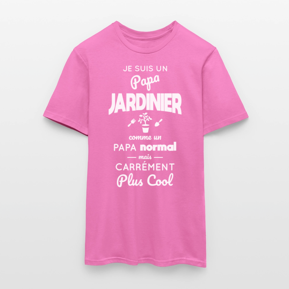 T-shirt Homme - Papa jardinier plus cool - rose