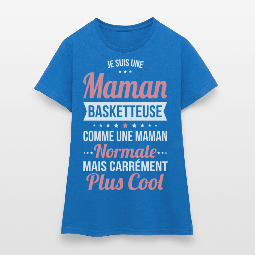T-shirt Femme - Maman basketteuse plus cool - bleu royal