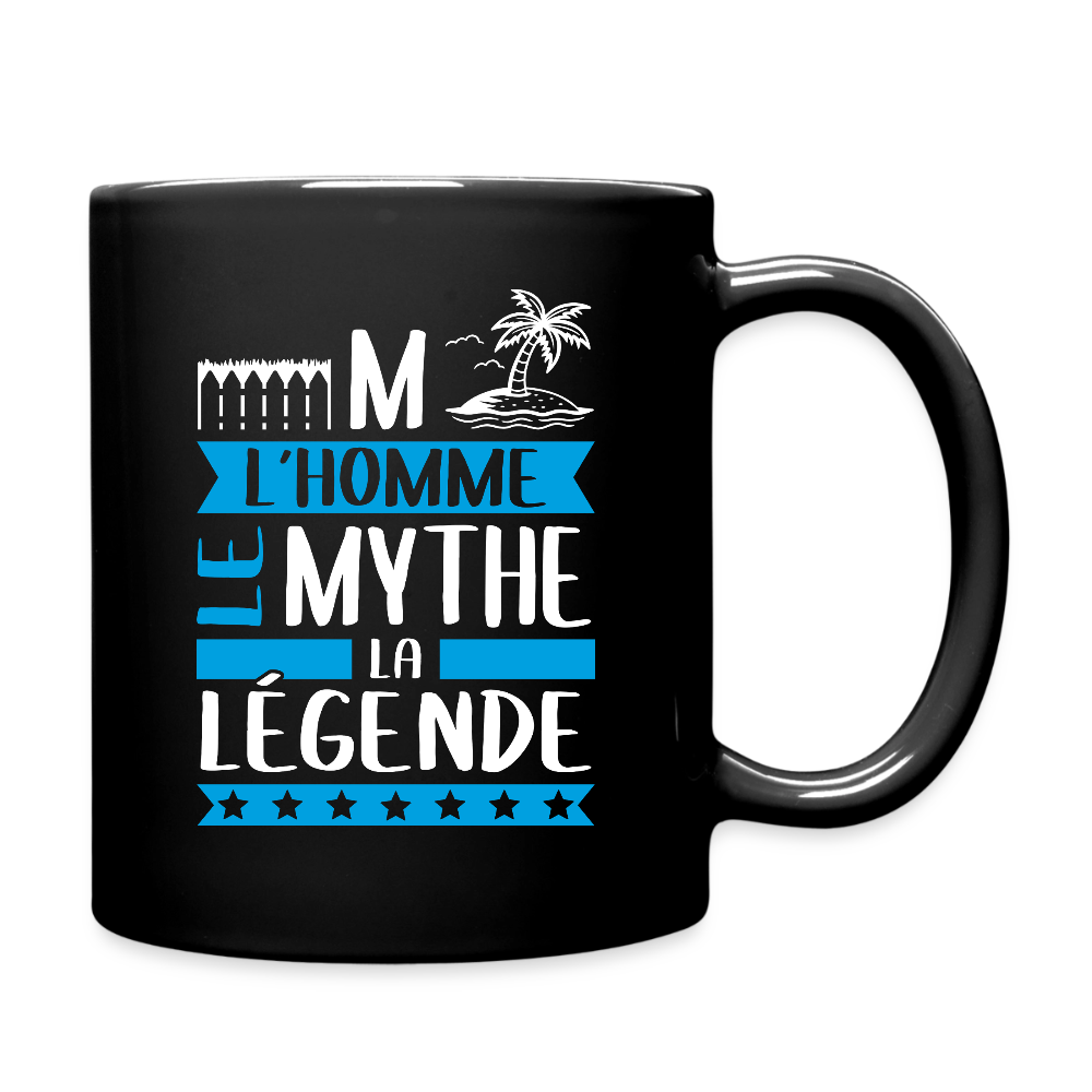 Mug uni Emile rébus – L’homme, le mythe, la légende - noir