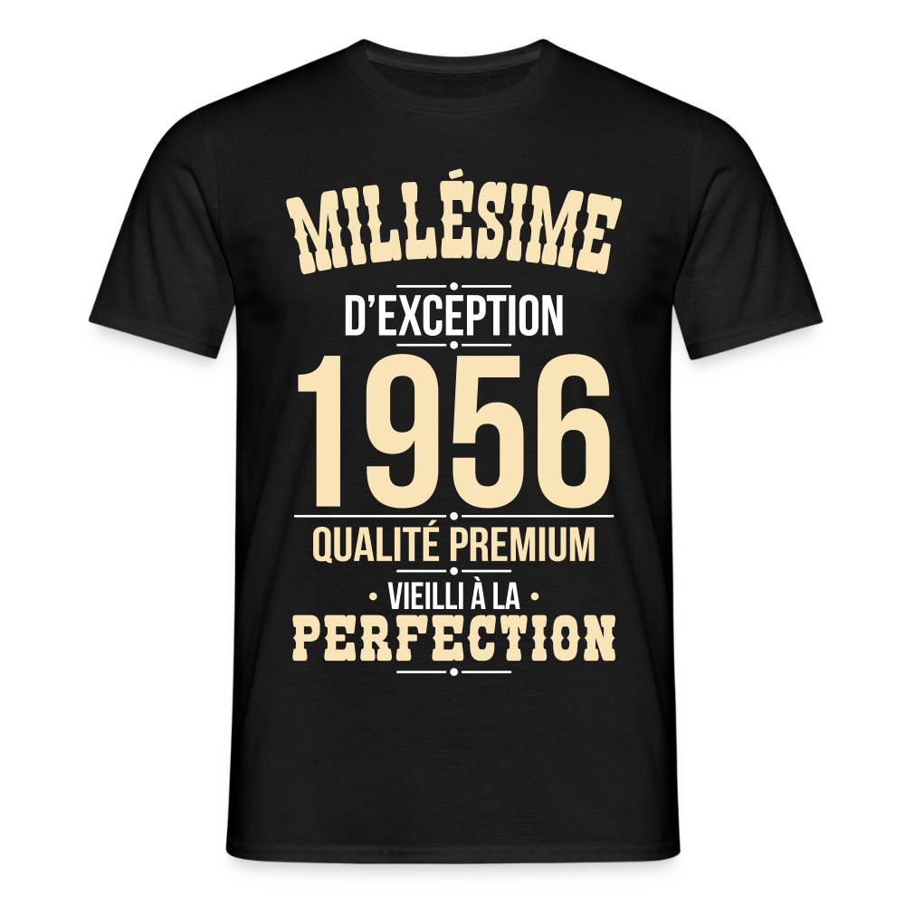 T-shirt Homme 70 Ans 1956 – Millésime d’Exception 1956 - noir