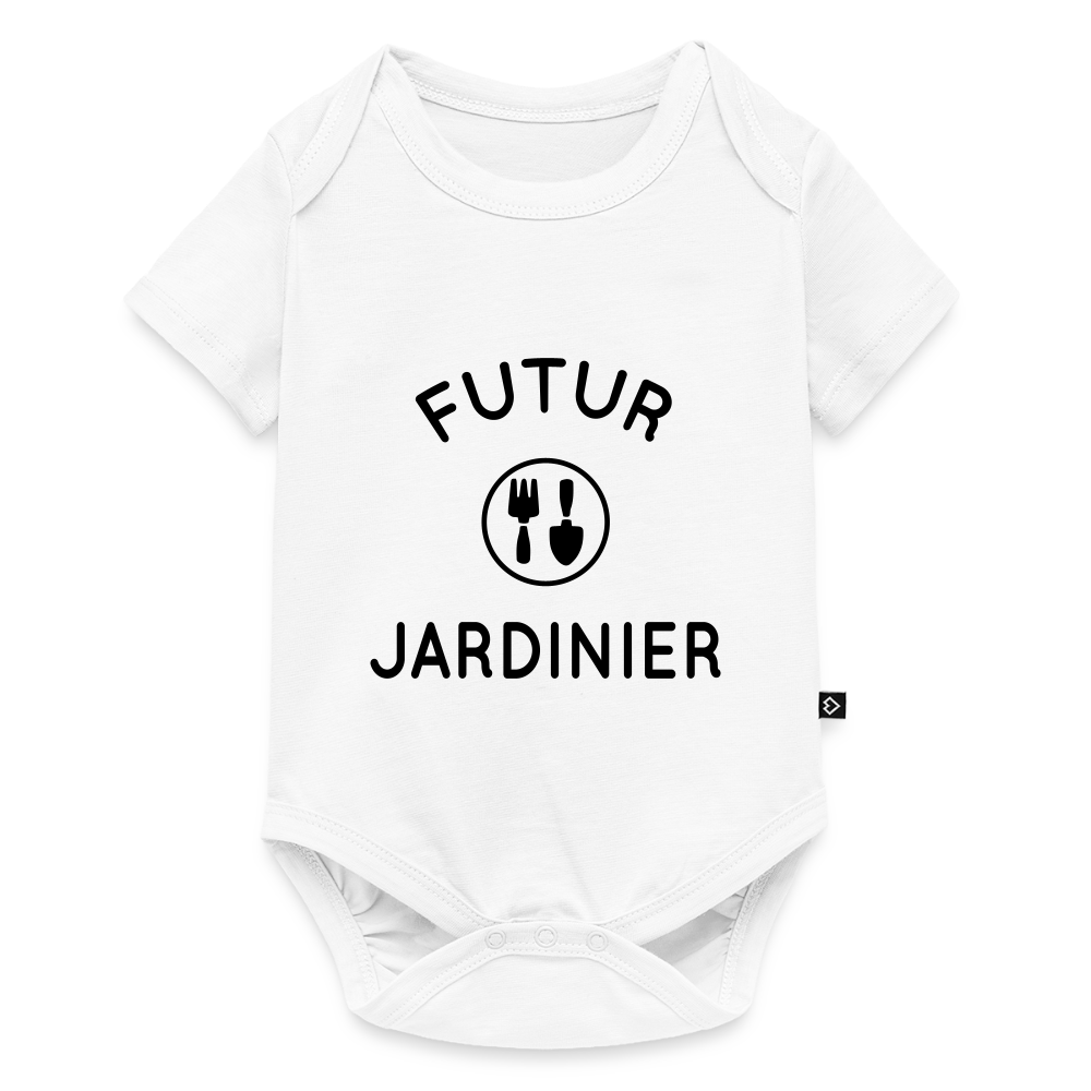 Body Bébé bio manches courtes - Futur jardinier - blanc