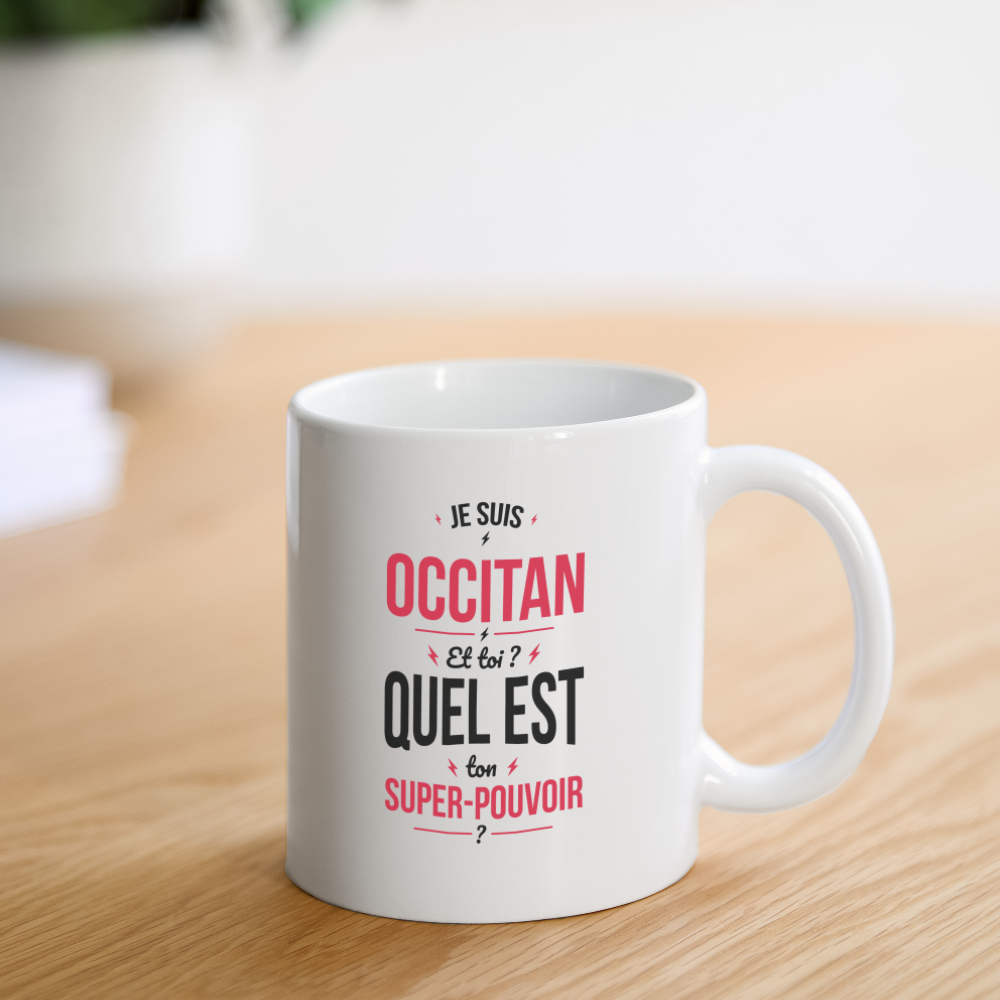 Mug blanc - Je suis Occitan - Super-pouvoir - blanc
