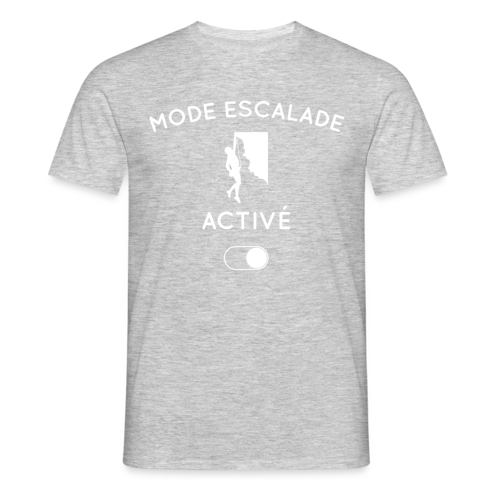 T-shirt Homme - Mode escalade activé - gris chiné