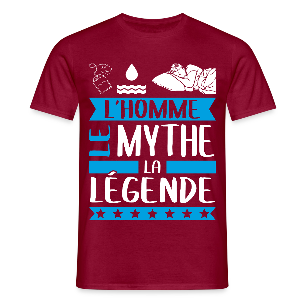 T-shirt homme Théodore rébus – L’homme, le mythe, la légende - rouge brique