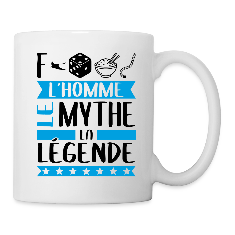 Mug blanc Frédéric rébus – L’homme, le mythe, la légende - blanc