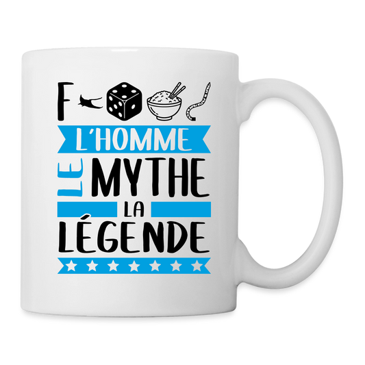 Mug blanc Frédéric rébus – L’homme, le mythe, la légende - blanc