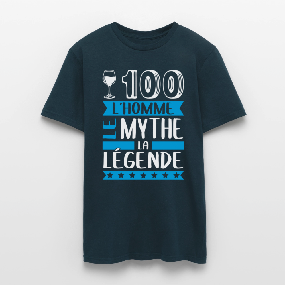 T-shirt homme Vincent rébus – L’homme, le mythe, la légende - marine