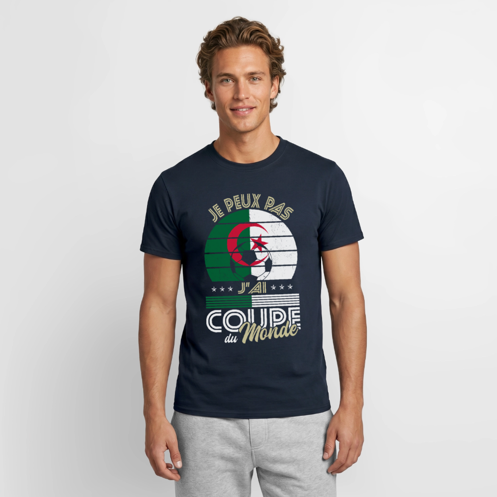 T-shirt Homme - Je peux pas j'ai Coupe du Monde - Algérie - marine