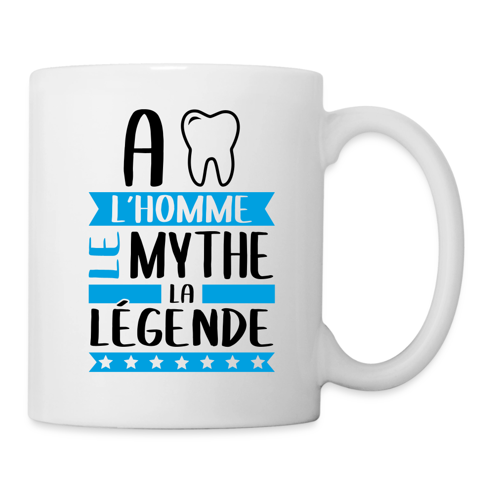 Mug blanc Adam rébus – L’homme, le mythe, la légende - blanc