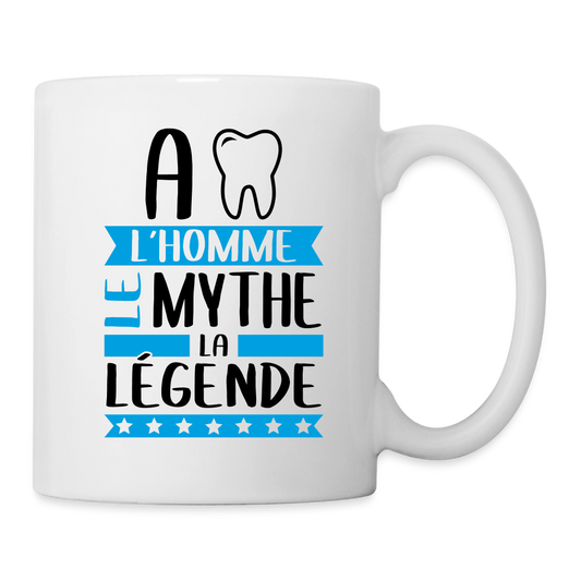 Mug blanc Adam rébus – L’homme, le mythe, la légende - blanc
