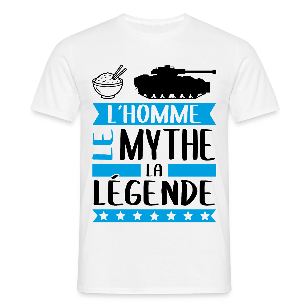 T-shirt homme coloris clair Richard en rébus – L’homme, le mythe, la légende - blanc