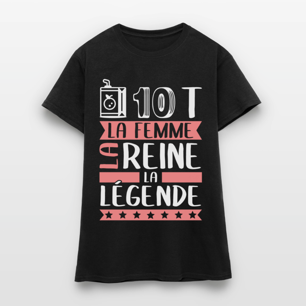 T-shirt femme Judith rébus – La femme, la reine, la légende - noir