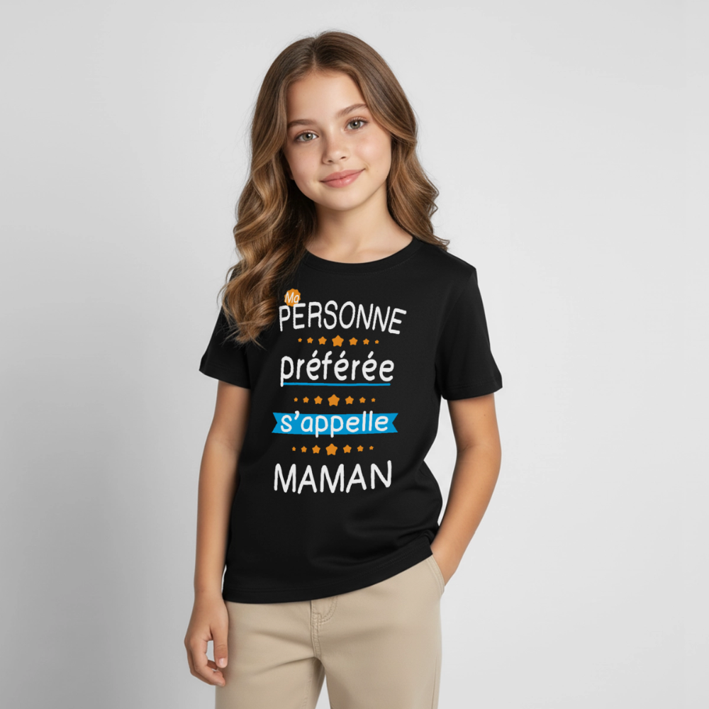 T-shirt enfant - Personne préférée Maman - noir