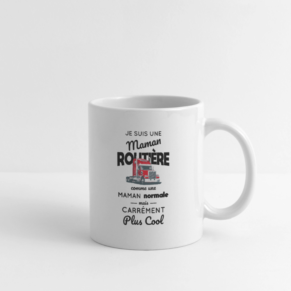 Mug blanc - Maman routière plus cool - blanc