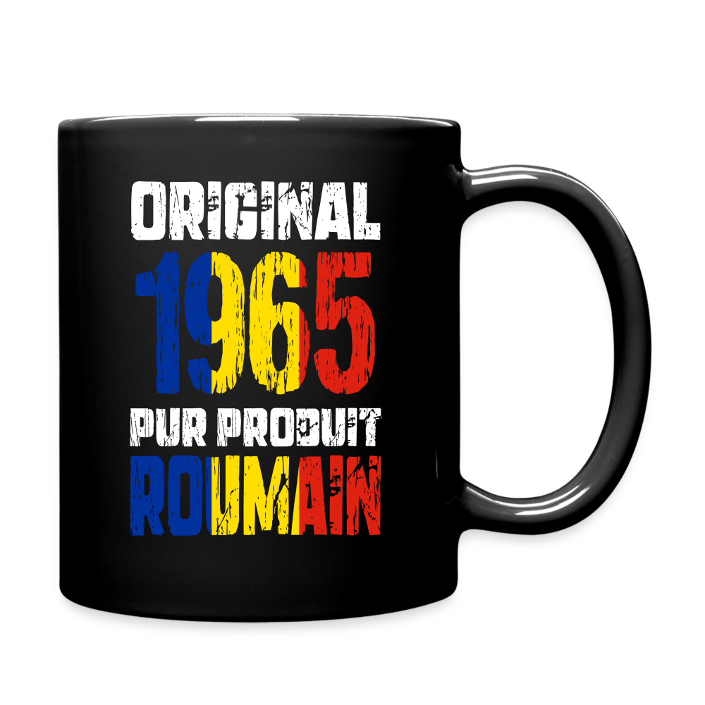 Mug uni - Anniversaire 60 Ans - Original 1965 - Pur produit Roumain - noir