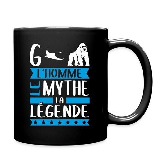 Mug uni Grégory rébus – L’homme, le mythe, la légende - noir