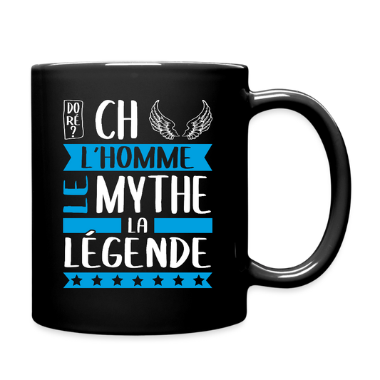 Mug uni Michel rébus – L’homme, le mythe, la légende - noir