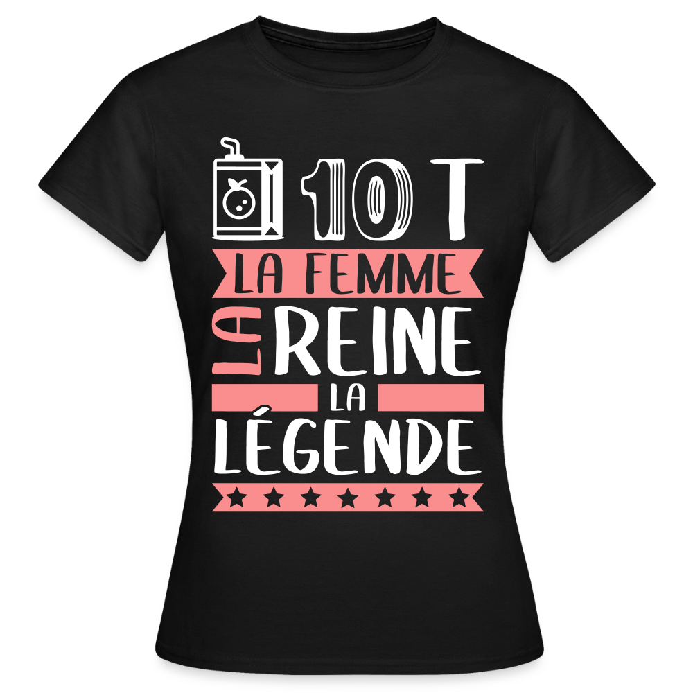 T-shirt femme Judith rébus – La femme, la reine, la légende - noir
