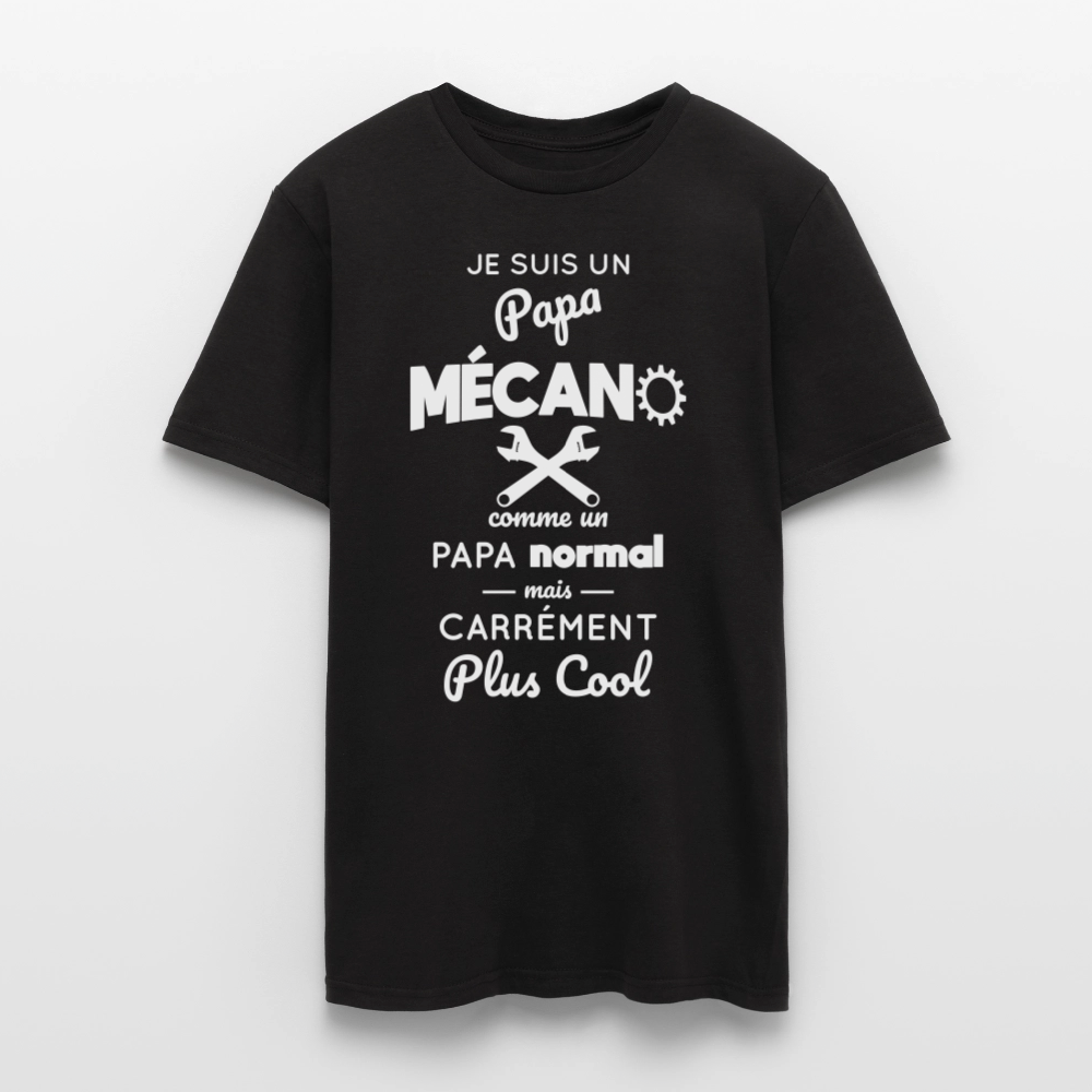 T-shirt Homme - Papa mécano plus cool - noir