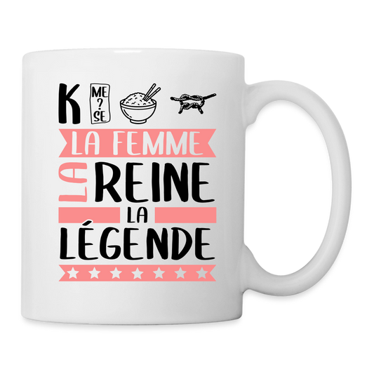 Mug blanc Catherine en rébus – La femme, la reine, la légende - blanc
