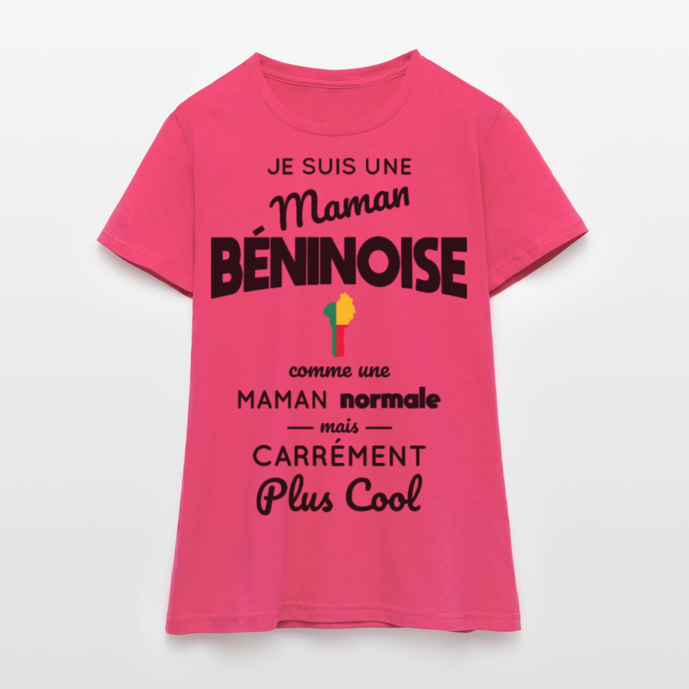 T-shirt Femme - Maman Béninoise plus cool - rose azalée