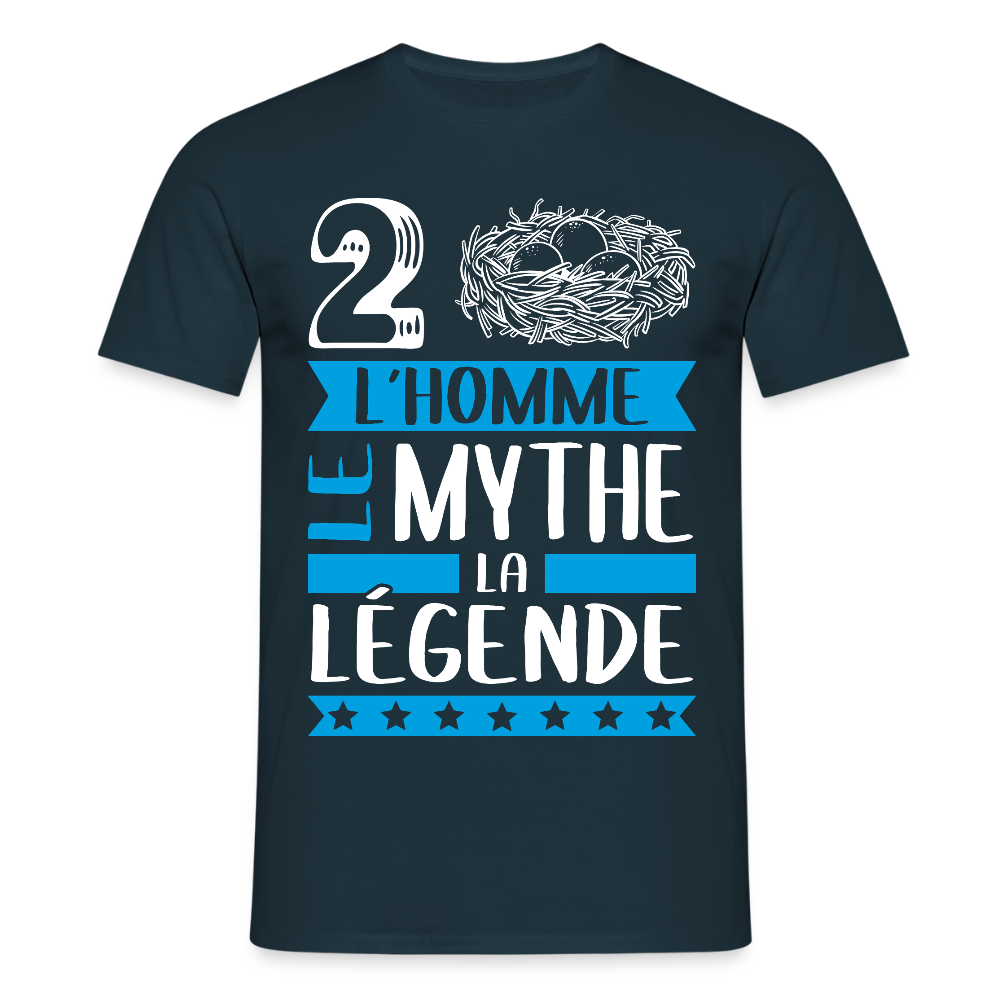 T-shirt homme Denis rébus – L’homme, le mythe, la légende - marine