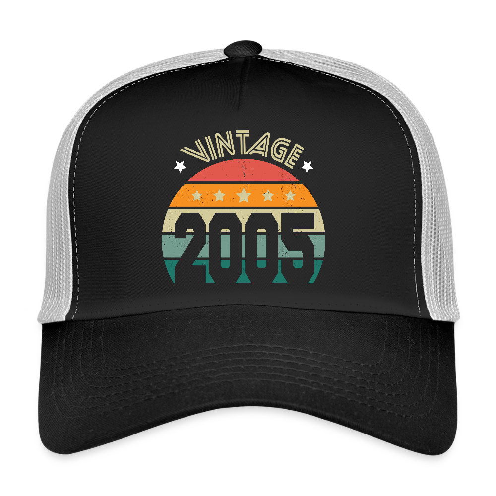 Casquette Trucker - Anniversaire 20 Ans - Vintage 2005 - noir/gris pierre