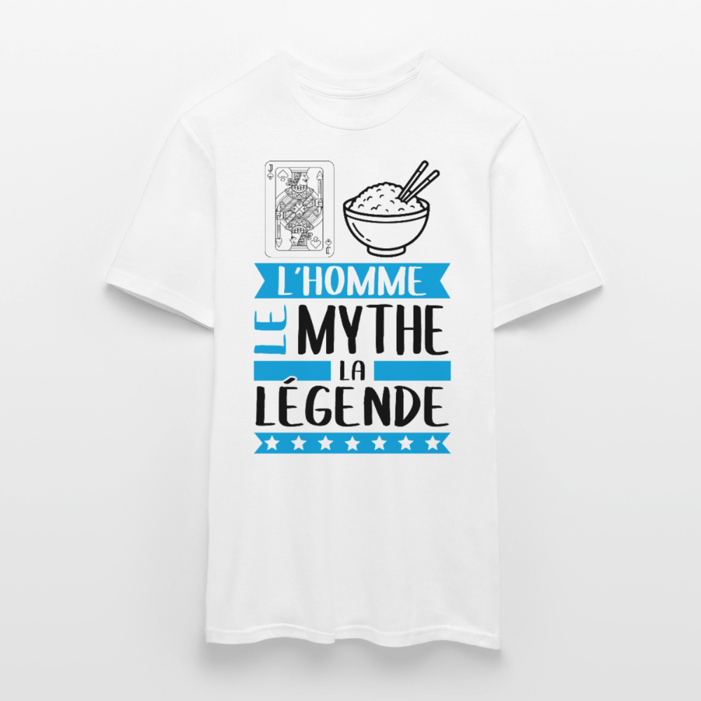 T-shirt homme coloris clair Valéry rébus – L’homme, le mythe, la légende - blanc