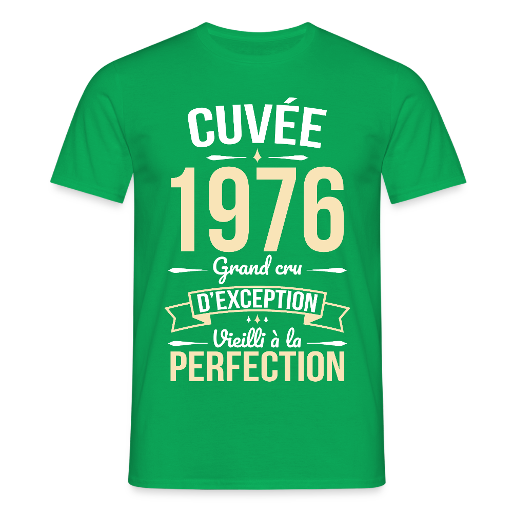 T-shirt anniversaire homme 50 ans – Cuvée 1976, Grand cru d’exception - vert