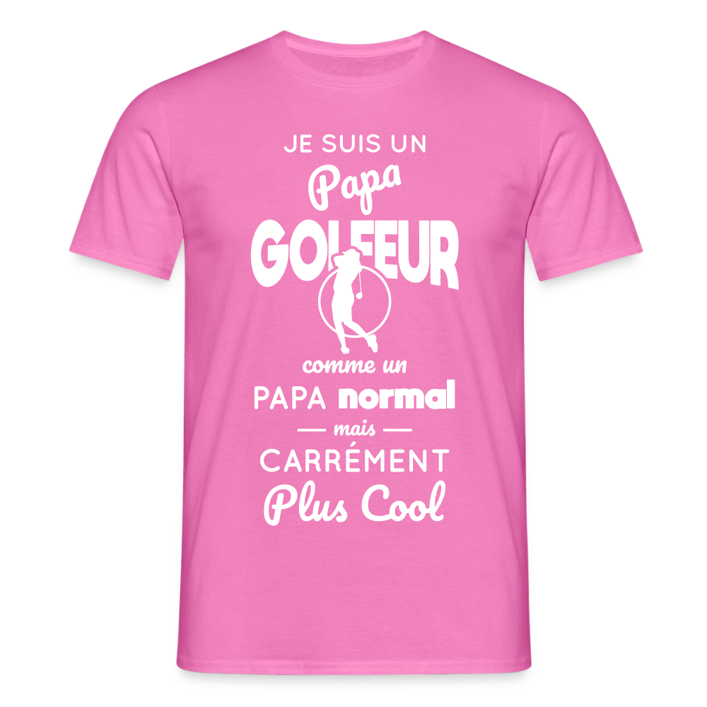 T-shirt Homme - Papa golfeur plus cool - rose
