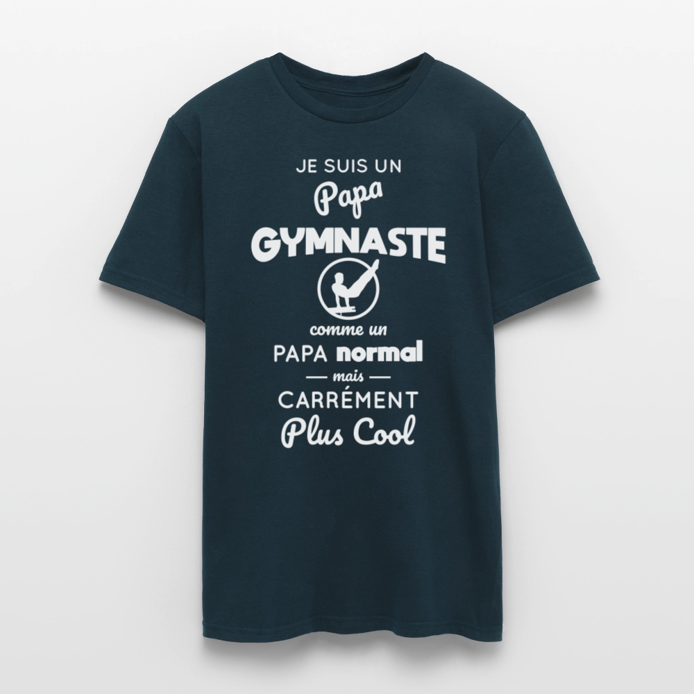 T-shirt Homme - Papa gymnaste plus cool - marine
