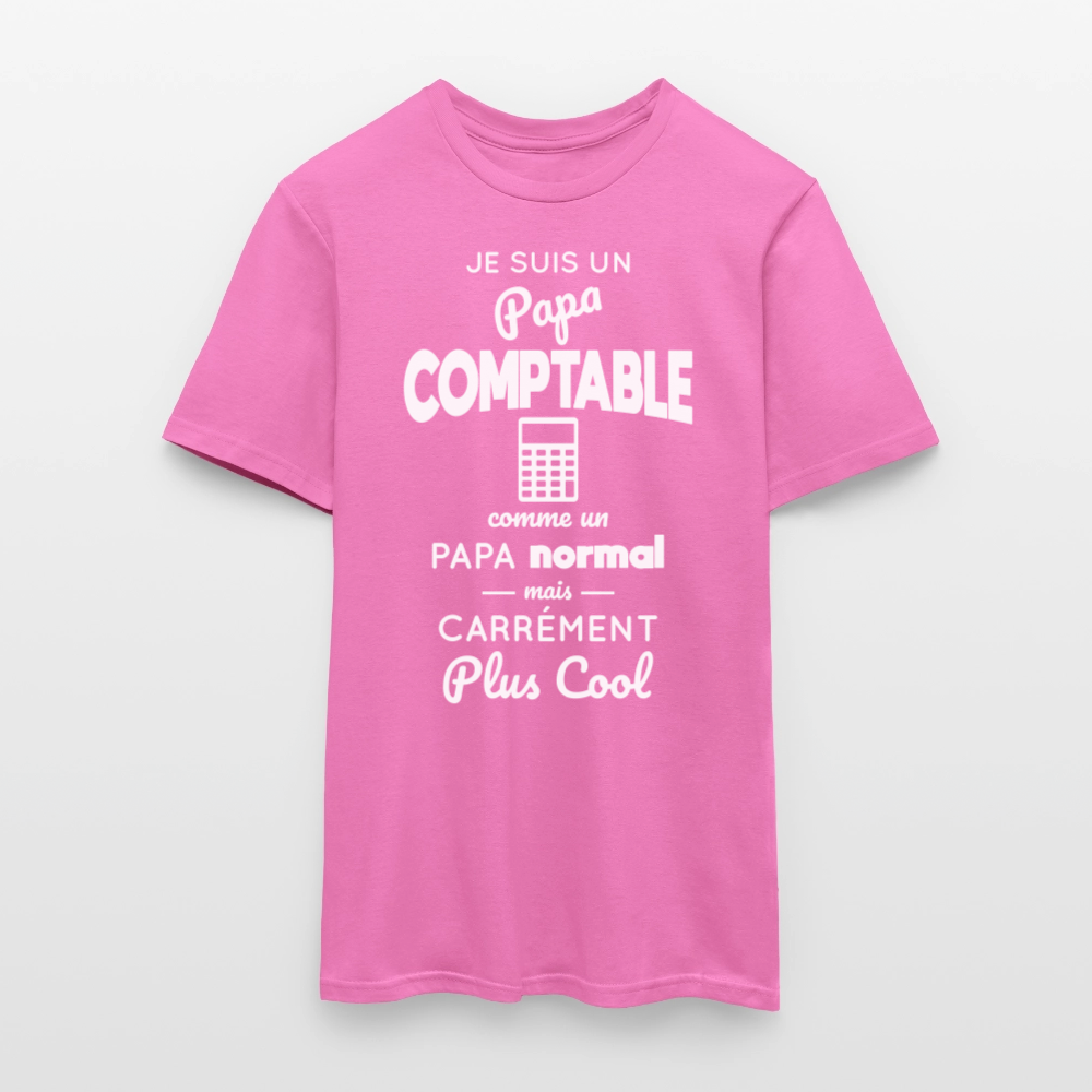 T-shirt Homme - Papa comptable plus cool - rose