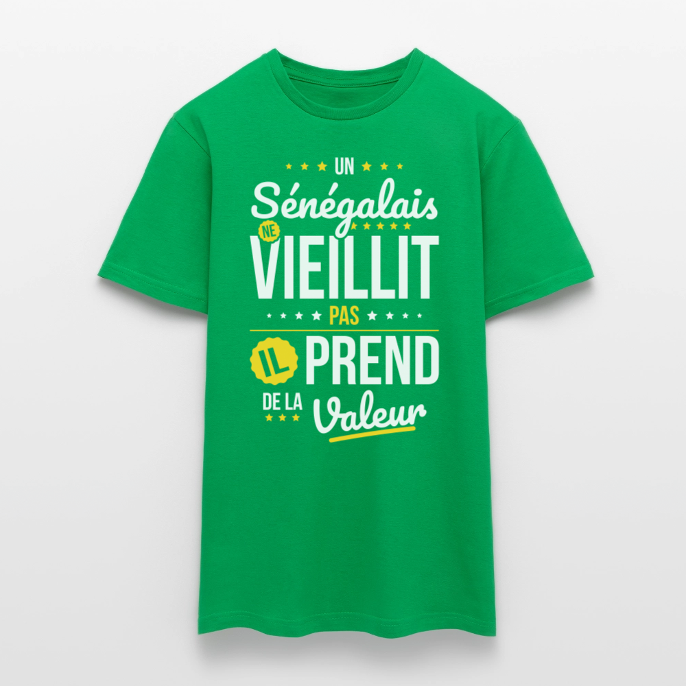 T-shirt Homme - Un Sénégalais ne vieillit pas - vert