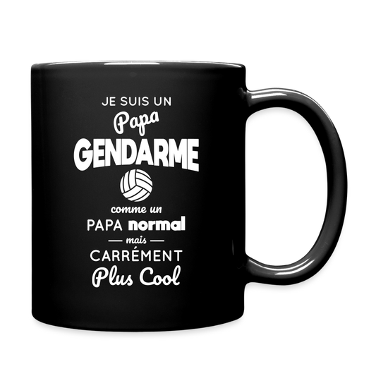 Mug uni - Papa gendarme plus cool - noir