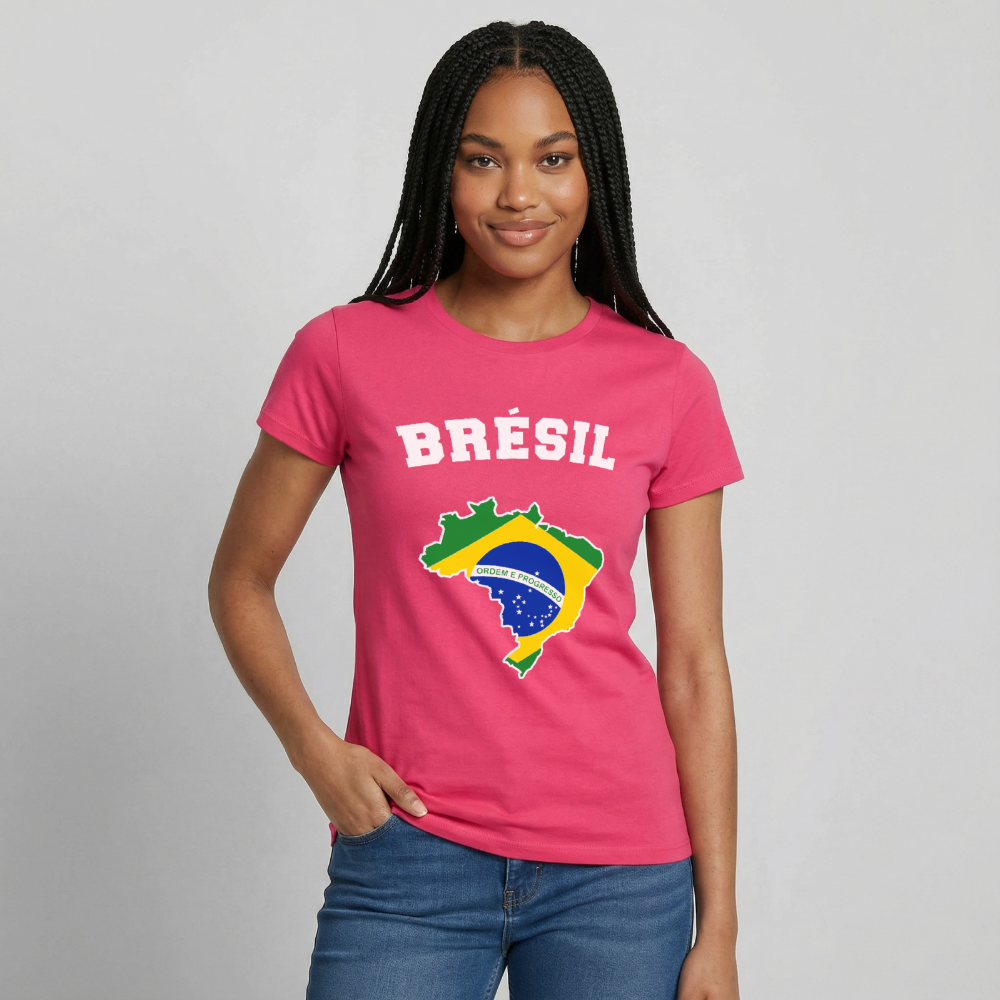 T-shirt Femme - Brésil - rose azalée