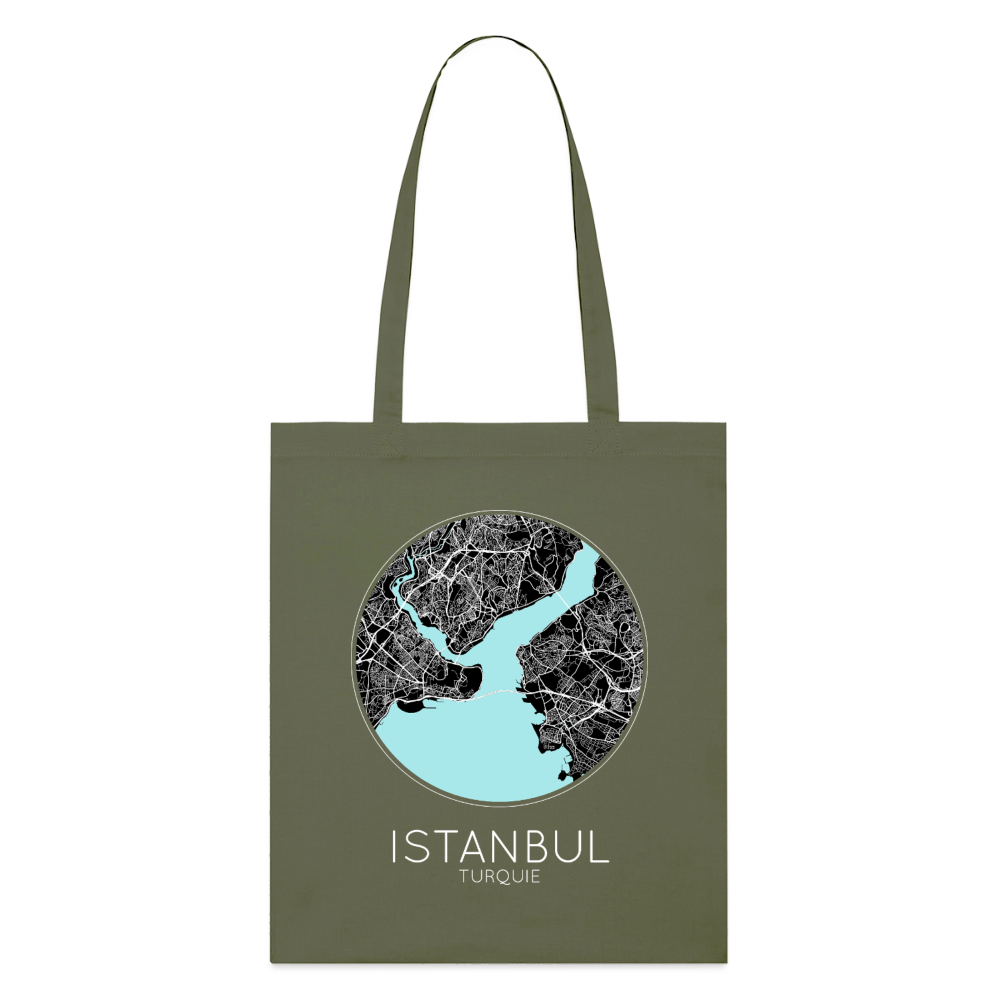 Tote Bag Istanbul Bio – Plan d’Istanbul - kaki