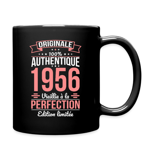 Mug anniversaire femme 70 ans – Originale 1956 - noir