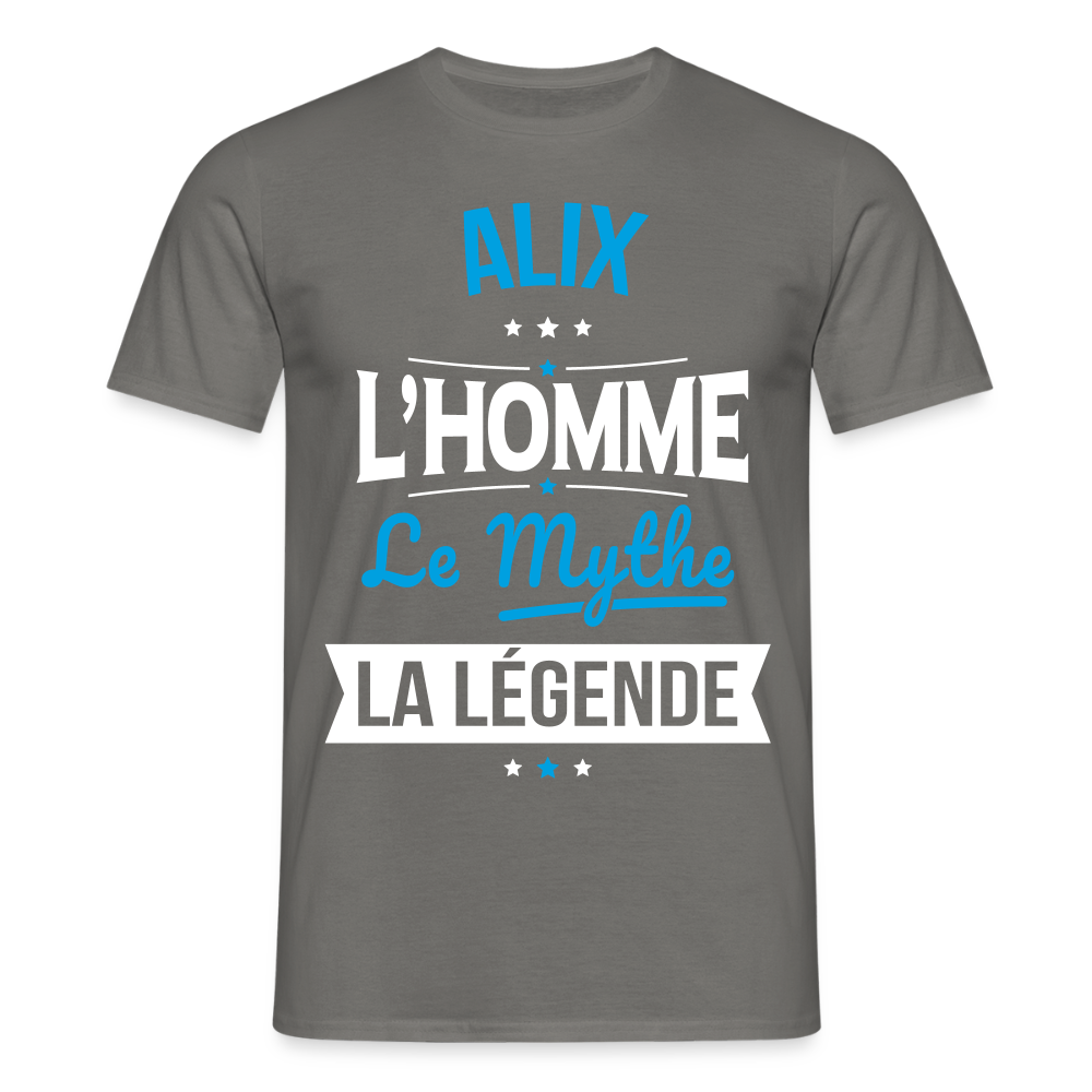 T-shirt Homme - Alix - l'Homme - le Mythe - la Légende - gris graphite