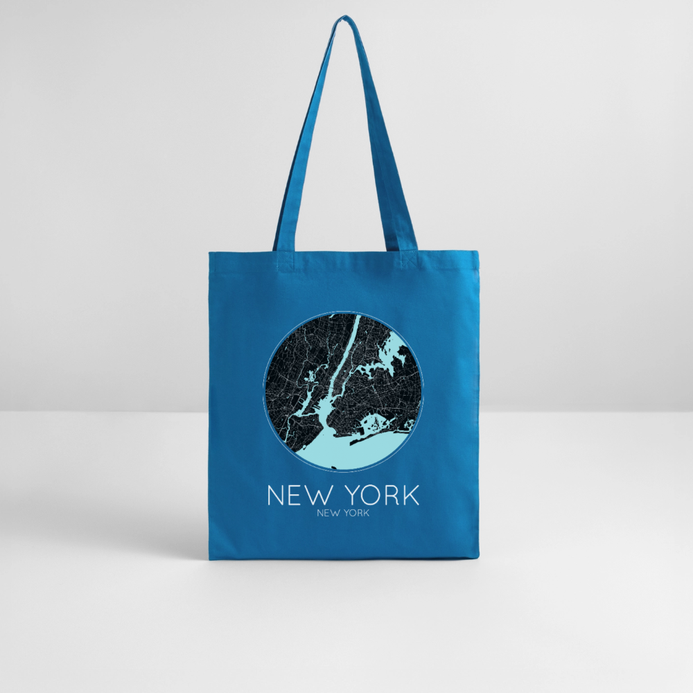 Tote Bag New York Bio – Plan de New York - bleu royal